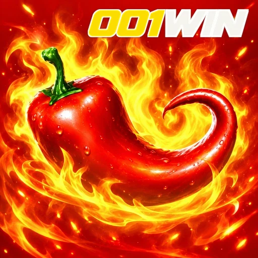 001WIN — ilustração de uma pimenta vermelha em chamas