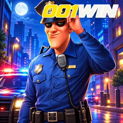 001WIN — ilustração de um policial em uma cidade